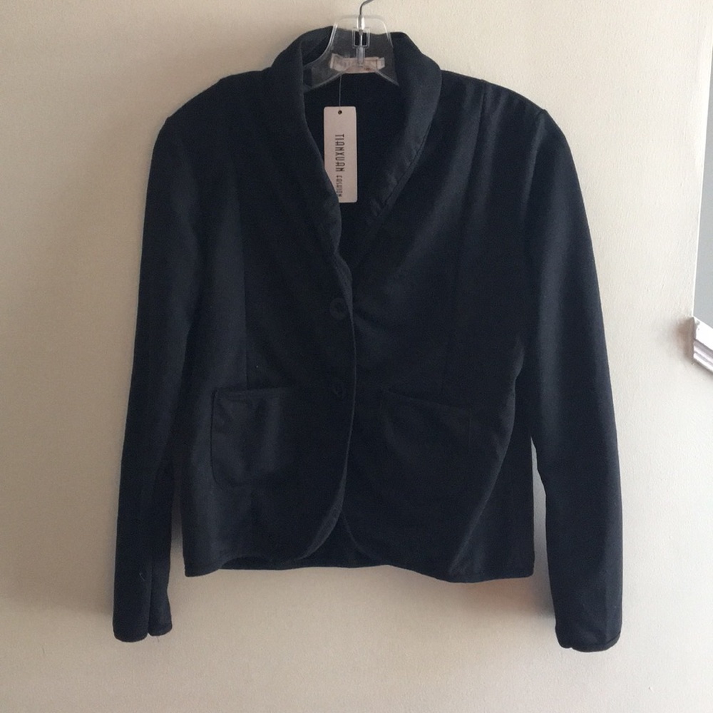 Tianxuan Black Jacket stretch suit